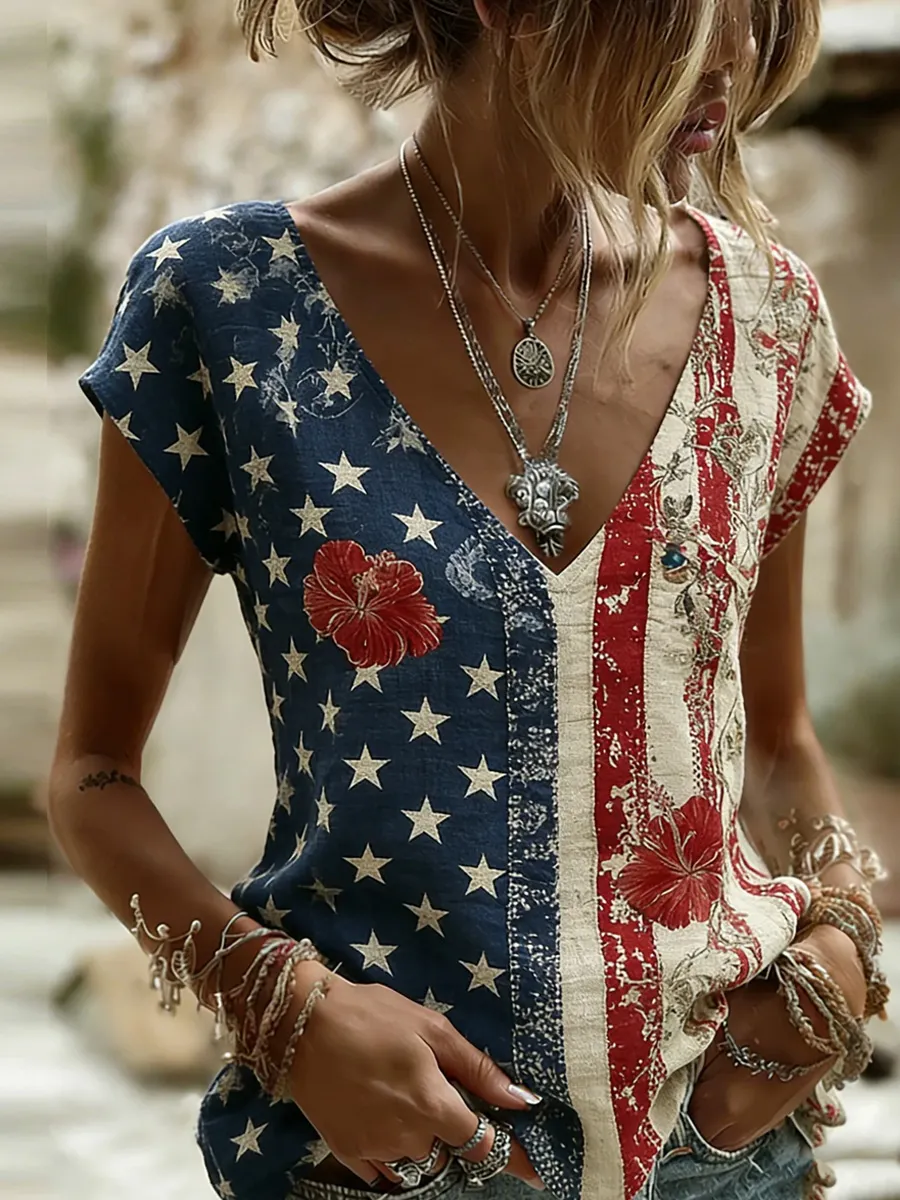 Women's USA 250th Anniversary Print T-Shirt