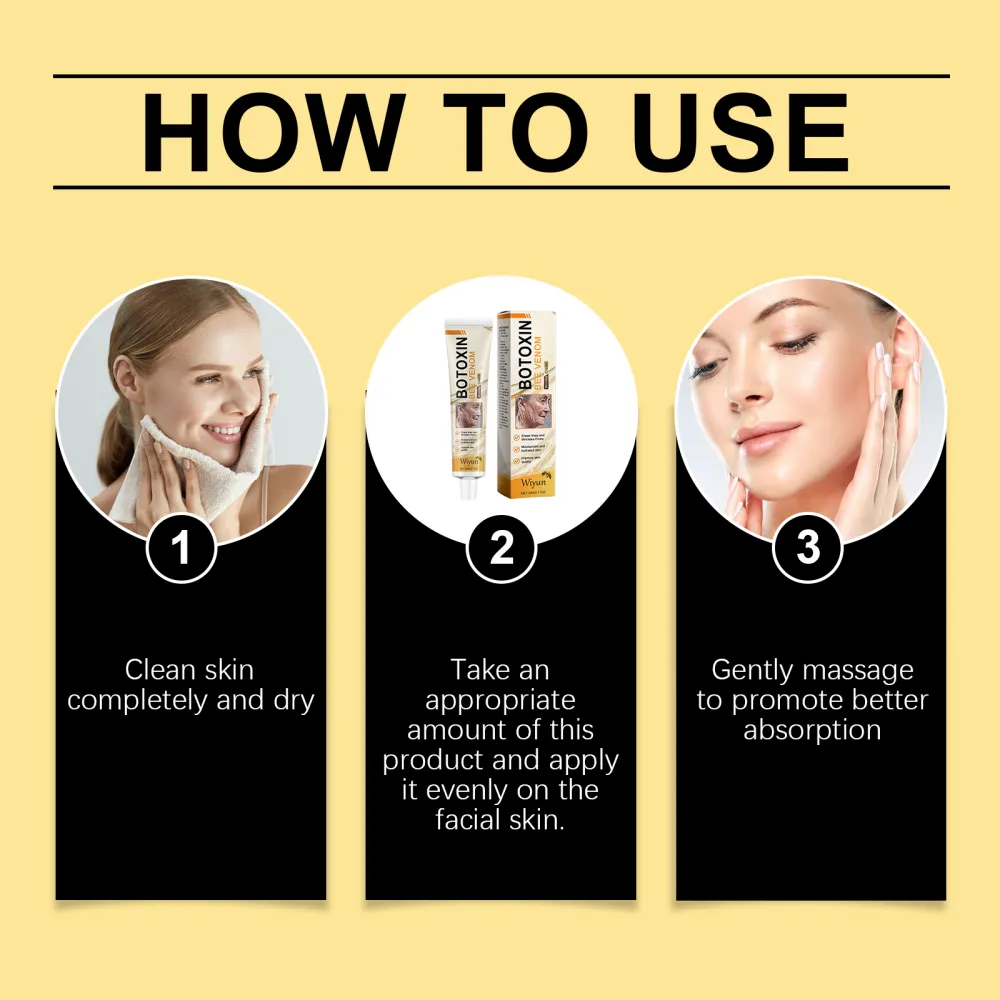 Wiyun Bee Venom Skincare Cream – gently nourishes and cares for facial skin, keeping it moisturized, hydrated, soft and tender.