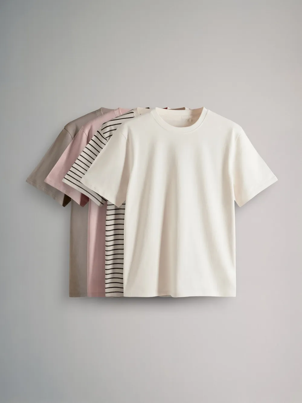 4-Piece Set Of Pure Cotton Loose Short-Sleeve T-Shirts