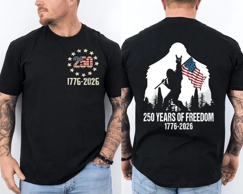 Men'S Casual American 1776-2026 Anniversary Printed Short Sleeved T-Shirt