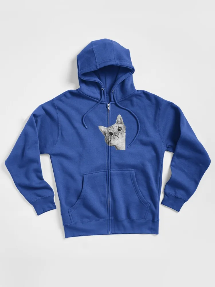 Sneaky Cat Zipped Hoodie