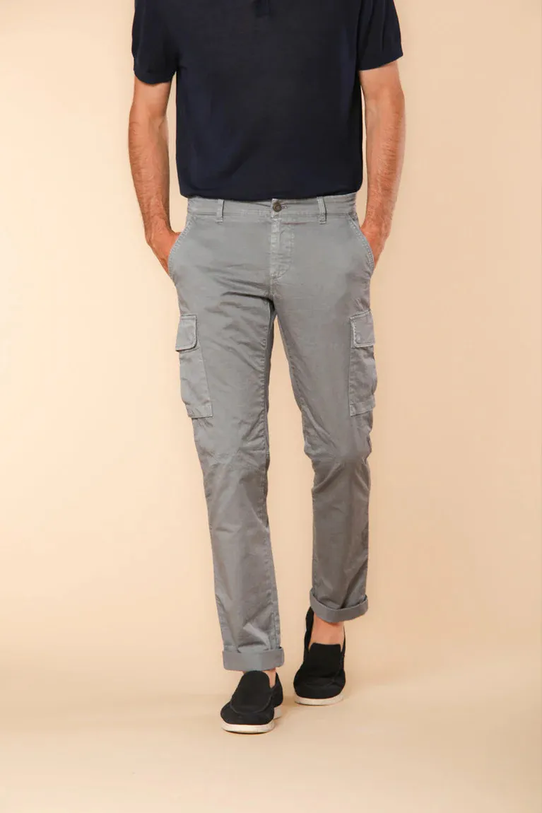 Men's Air Force Blue  Stretch Cotton Slim Fit Large Pocket Overalls