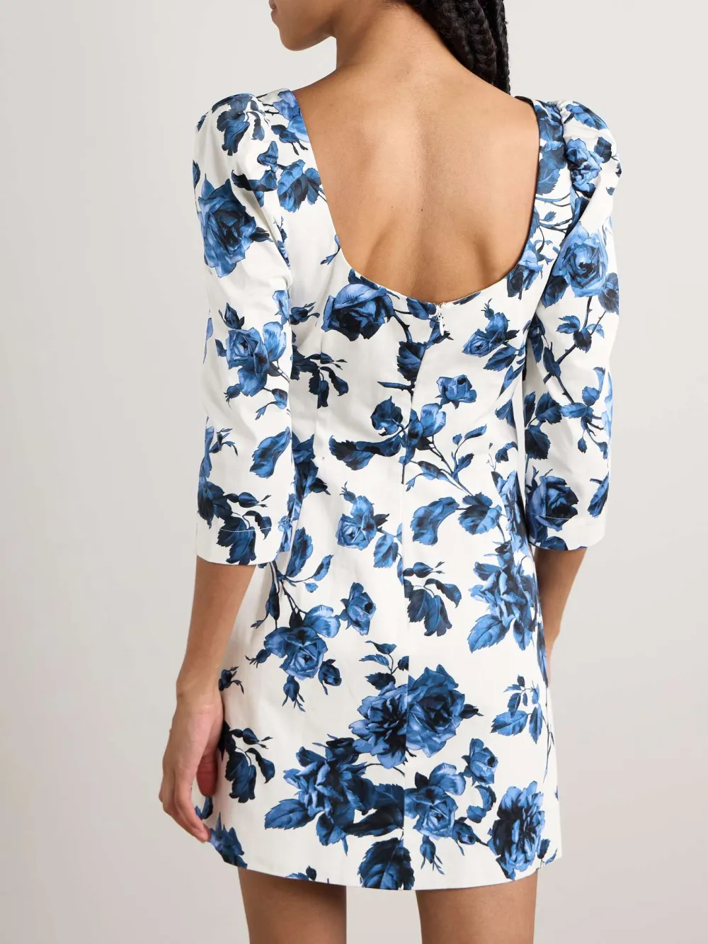 Rose Square Neck Mini Dress