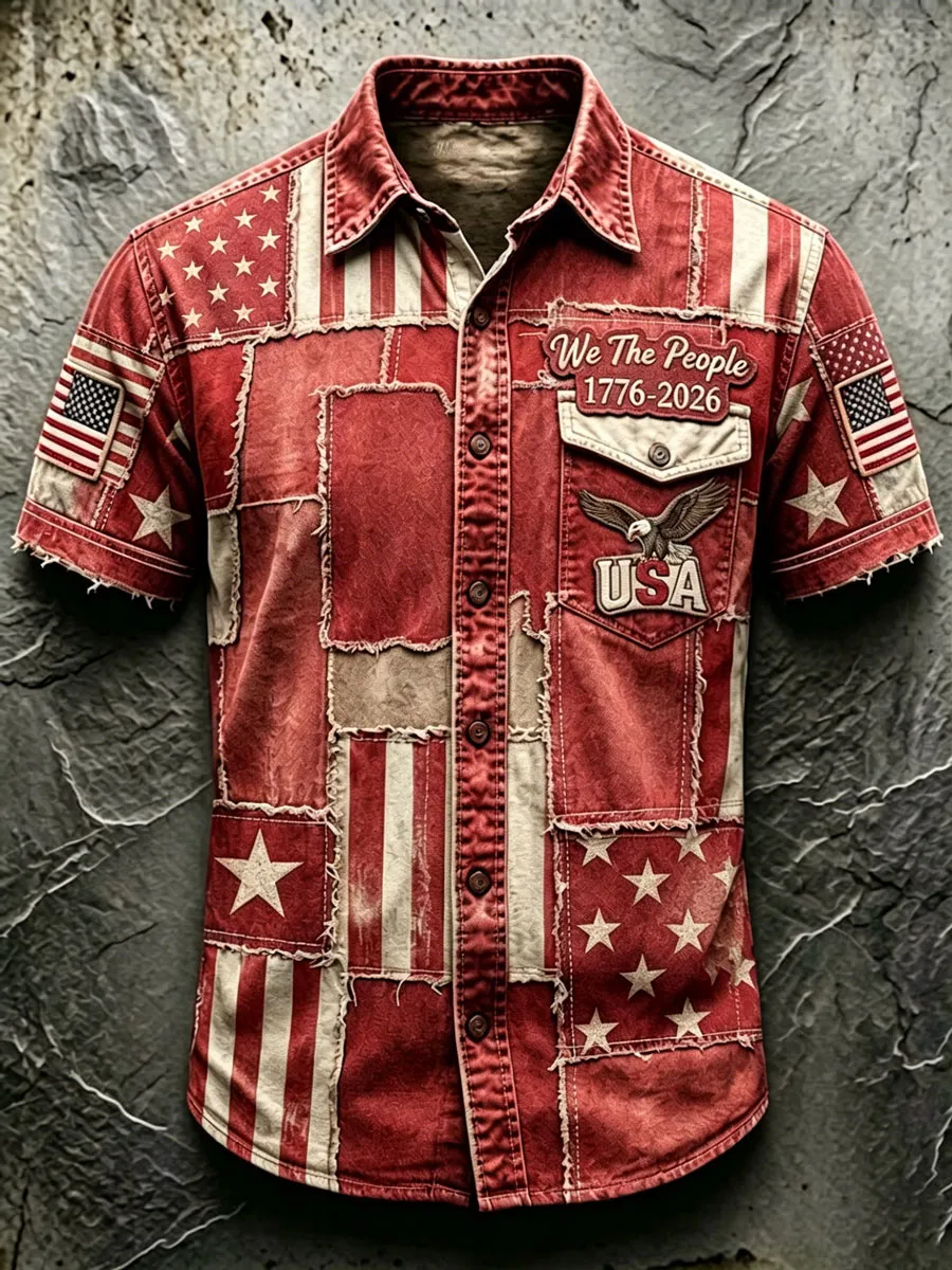 Men'S 250Th Anniversary National Print  Shirt