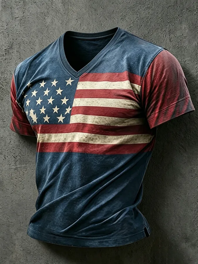 Men'S Retro 250Th Anniversary American Short-Sleeve T-Shirt