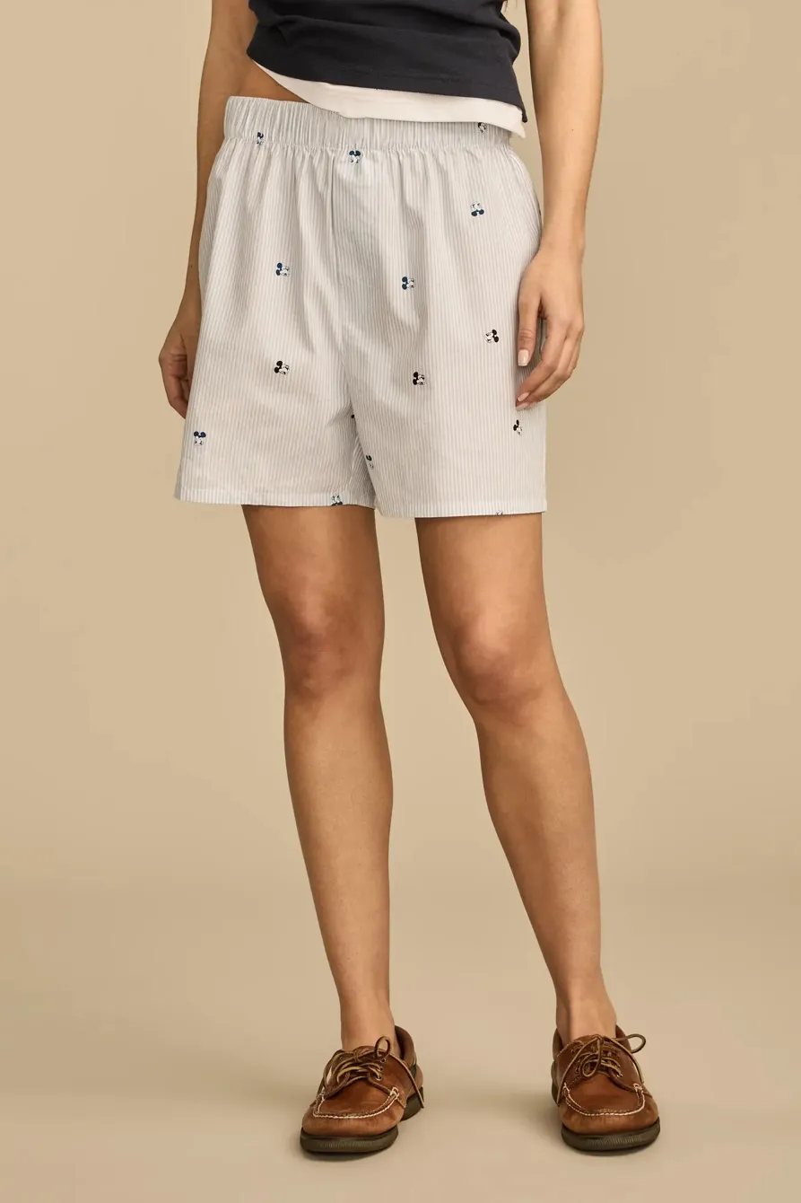 Blue Printed Art Graphic Short