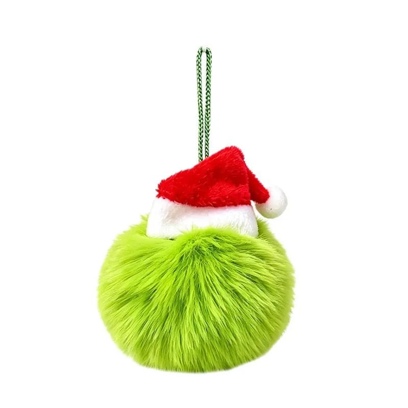 Christmas Hat Pom-Pom Green Monster Elf Party Decoration Pom-Pom