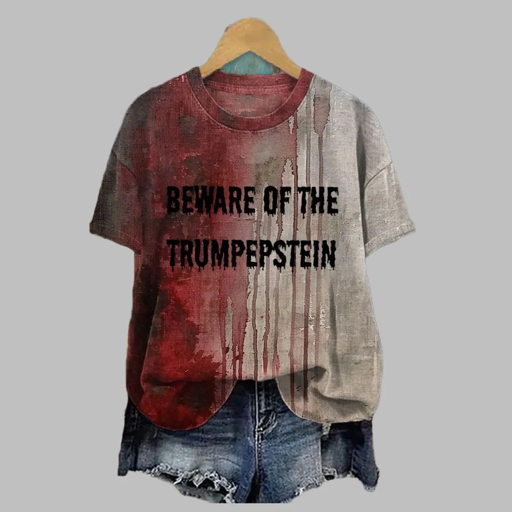 2025 Halloween Bloody Beware Of The Trumpepstein T-Shirt