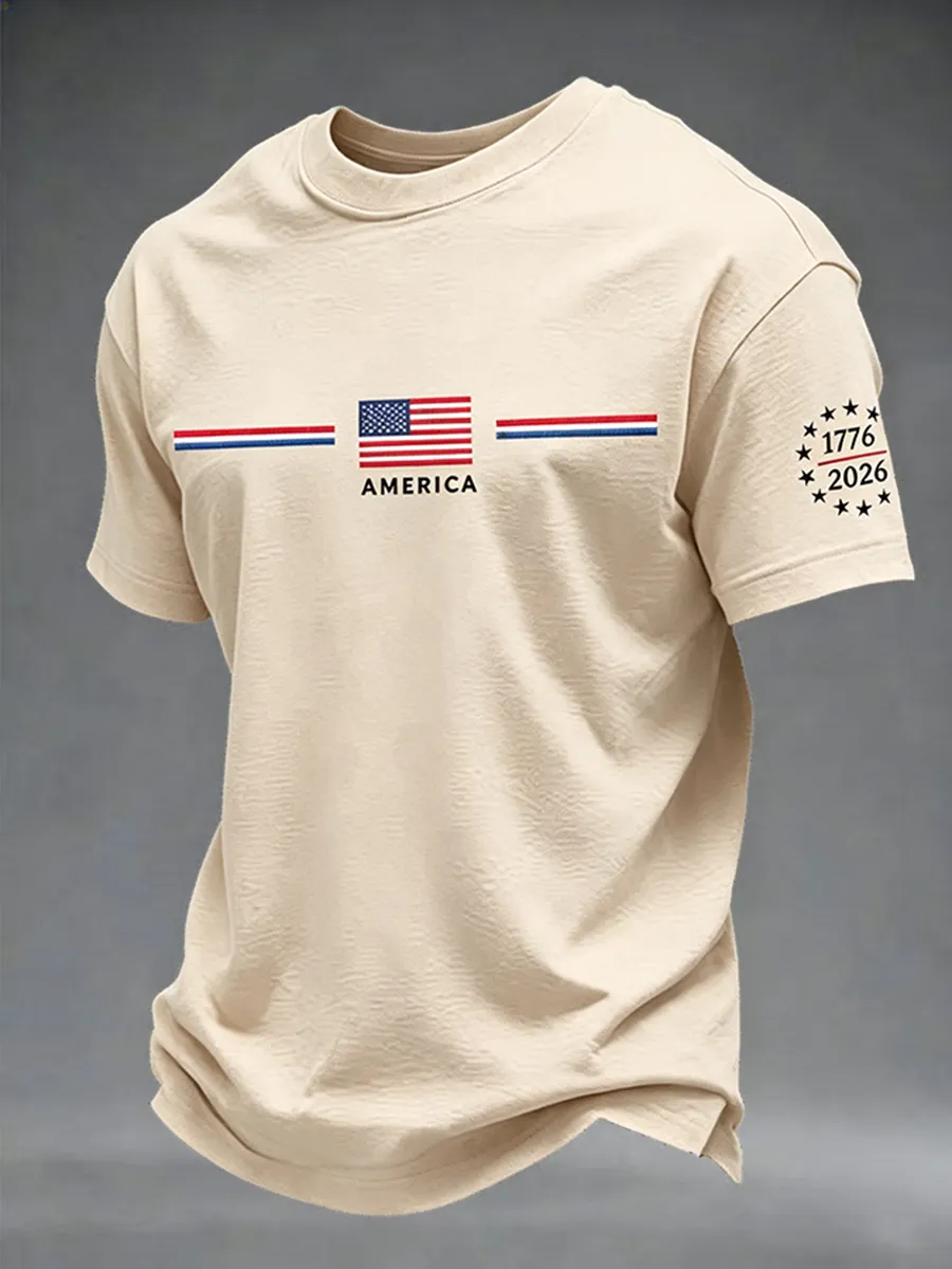 Men's Casual Printed Short-Sleeve T-Shirt