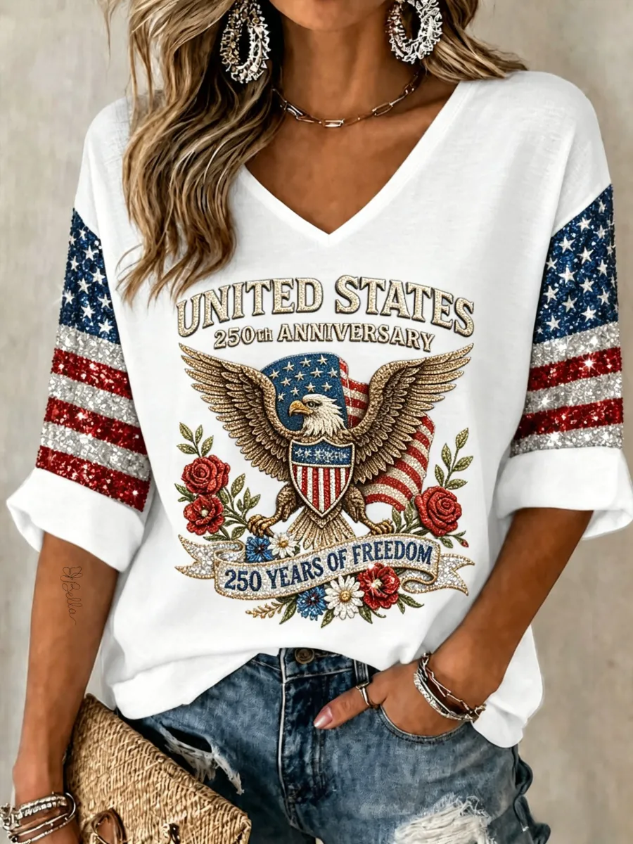 Women's 250th Anniversary Print Casual Top