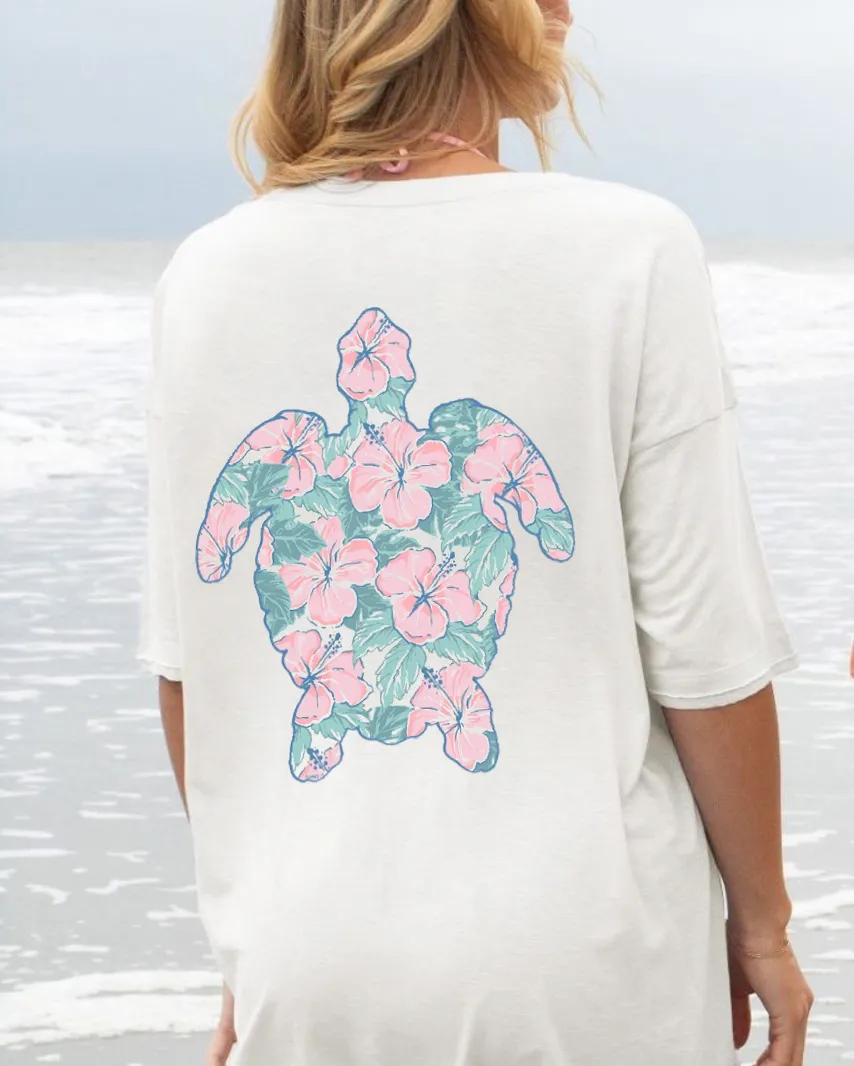 Tropical Patterned Sea Turtle Tee