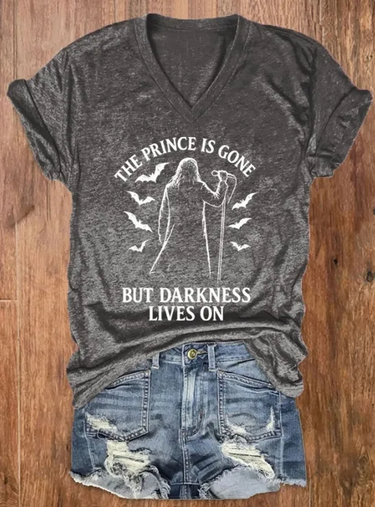 Women'S Prince Of Darkness Printed Casual T-Shirt