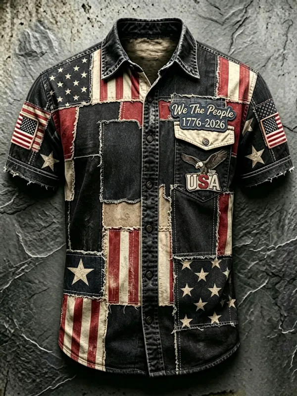 Men'S 250Th Anniversary National Print  Shirt
