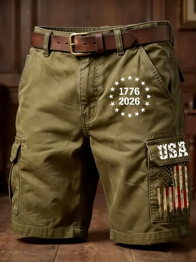 Men's 250th Anniversary Casual Cargo Shorts