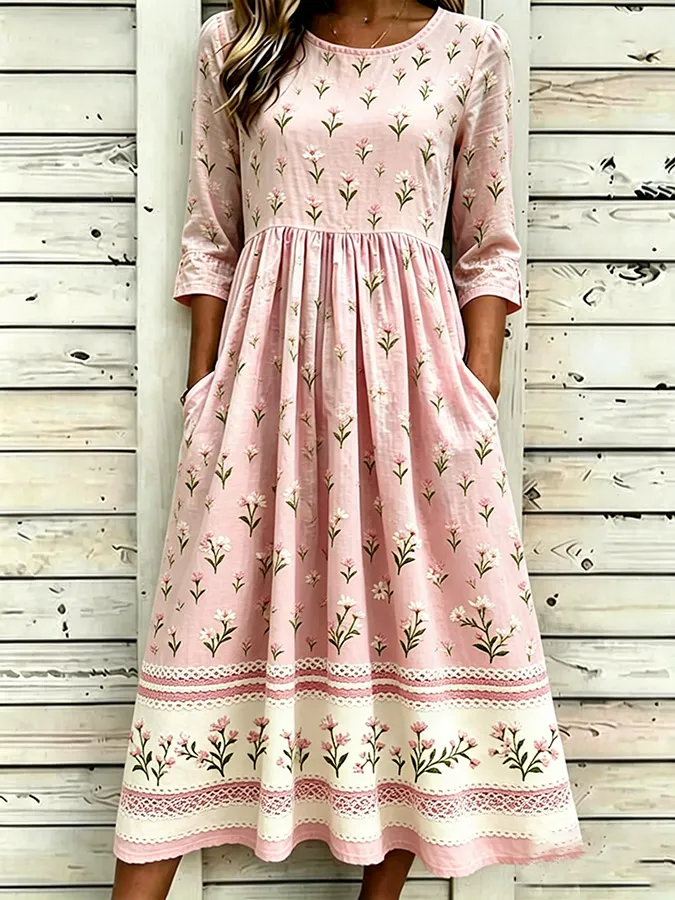 Women's floral printed casual dress