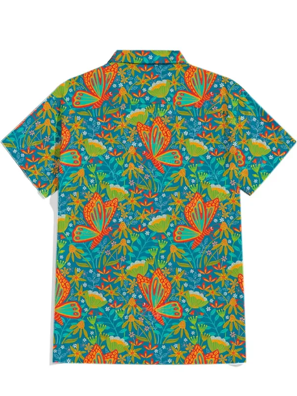 Tangled Garden Butterflies Brights - 100% Cotton Shirt