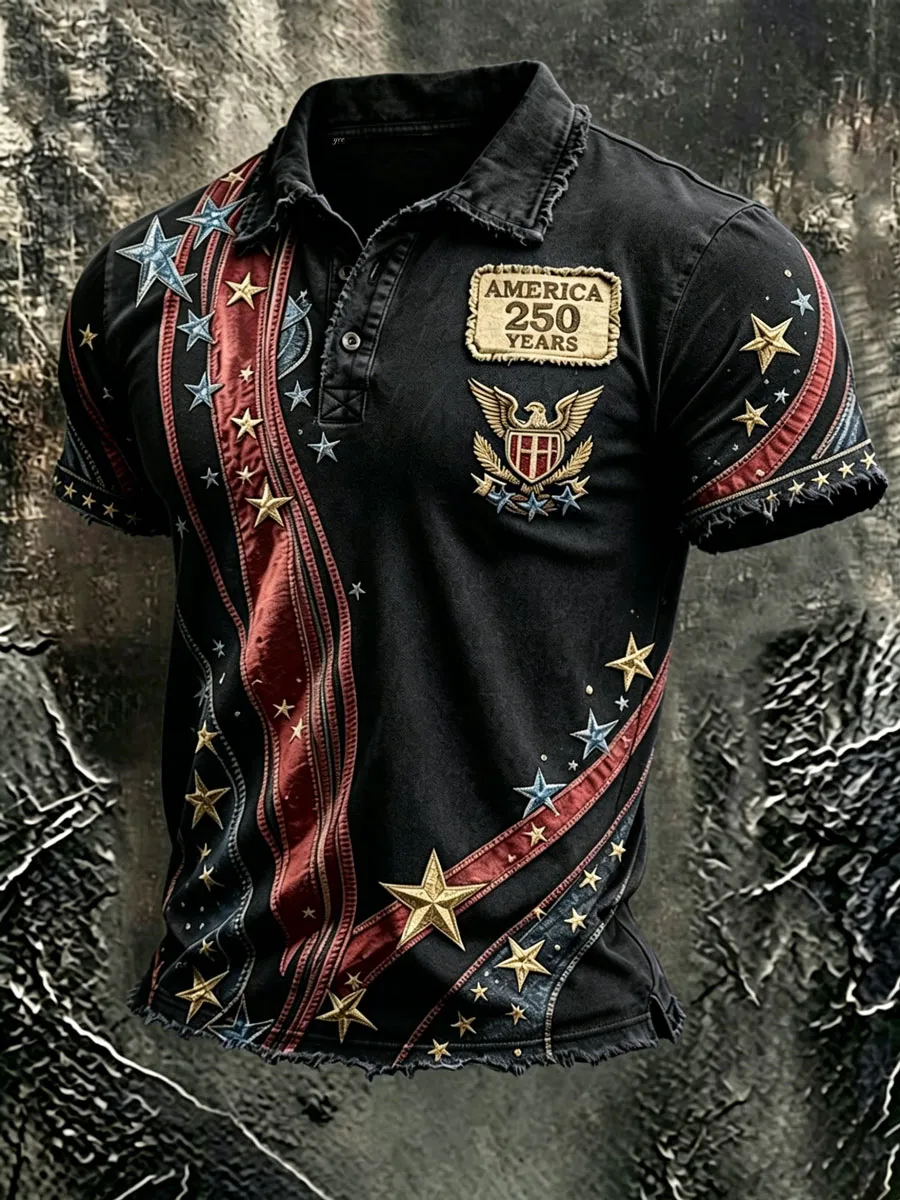 Men'S 250Th Anniversary Printed Casual T-Shirt