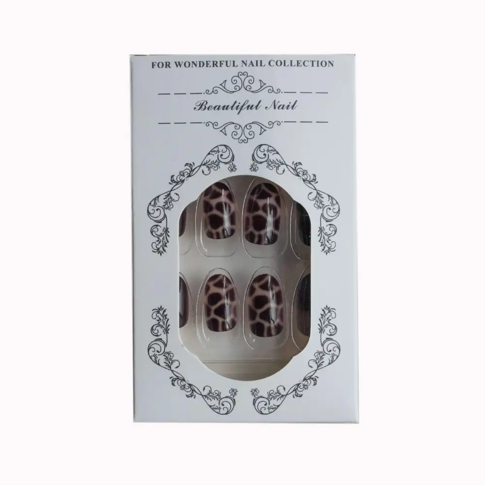 Nailhour 24Pcs Autumn Short Oval Press On Nails