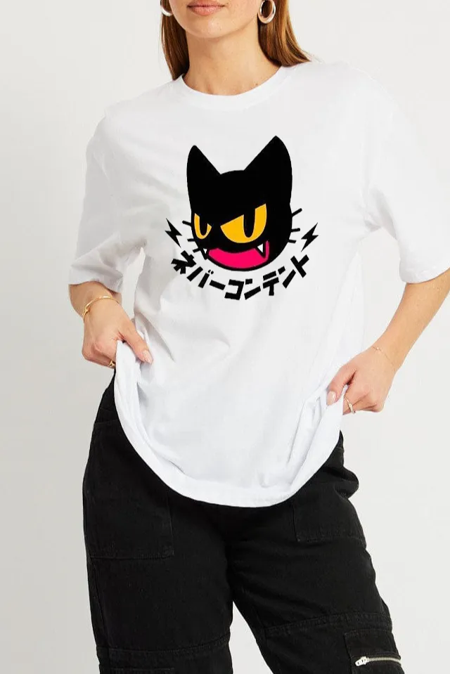 Women's Art Cat Printed T-shirt