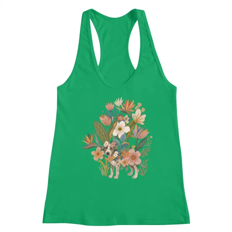 Boho Floral Dogs and Stars Tank
