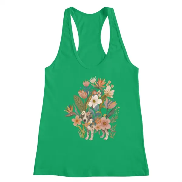Boho Floral Dogs and Stars Tank