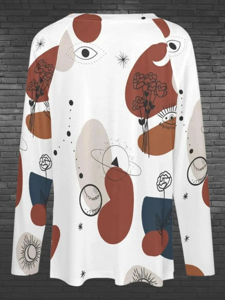 Abstract Print Long Sleeve T-Shirt