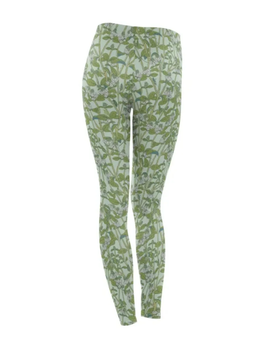 Leaf Print Stretchy Leggings