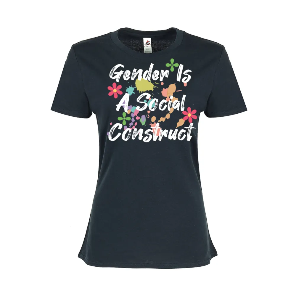 Irregular Lettered Crew Neck T-Shirts