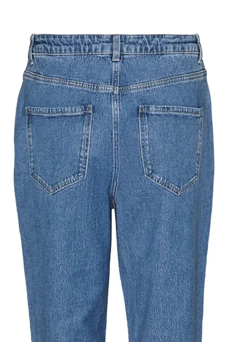 High Rise Elastic Waist Jeans