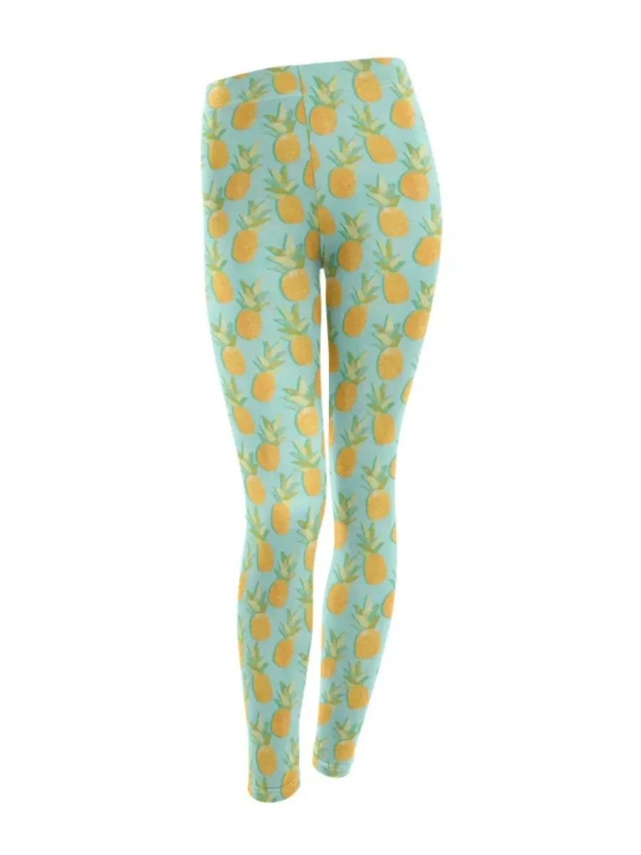 Casual Pineapple Print Leggings