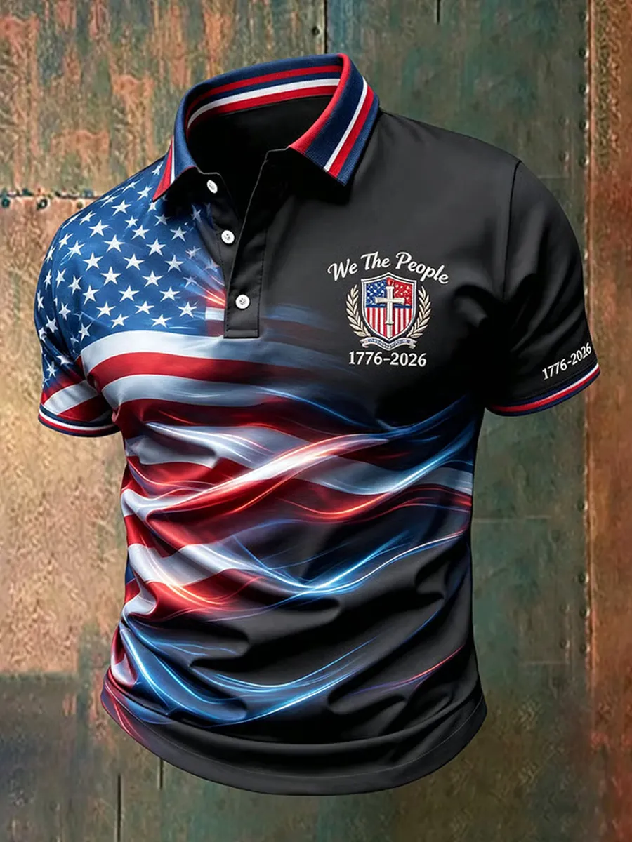 Men's America Anniversary Short-Sleeve Polo Shirt