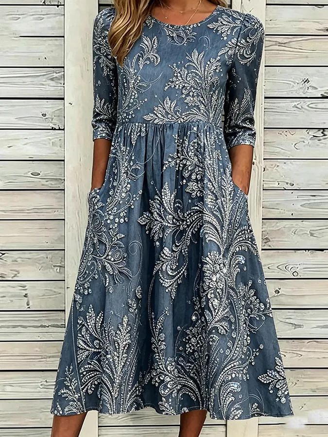 Women's floral printed casual dress