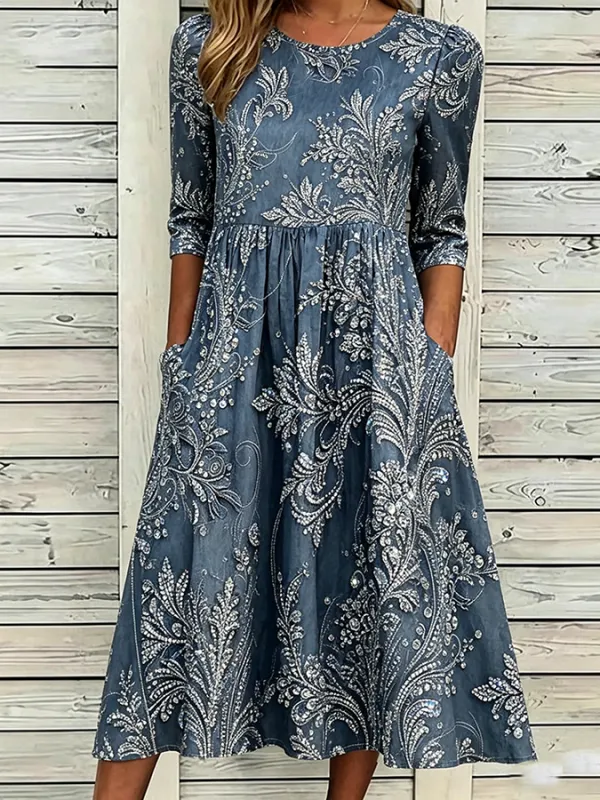Women's floral printed casual dress