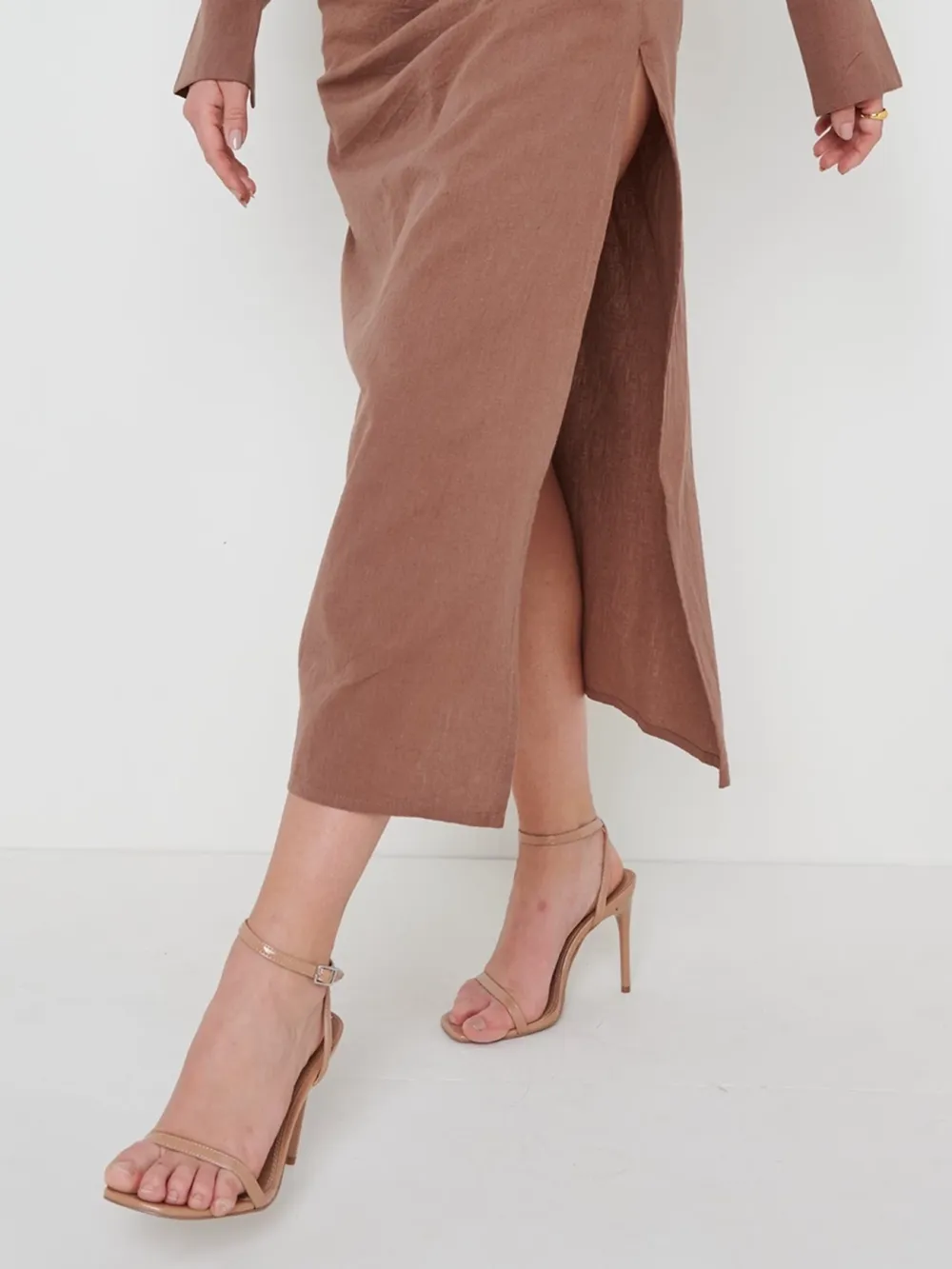 Cotton&Linen Ruched Skirt