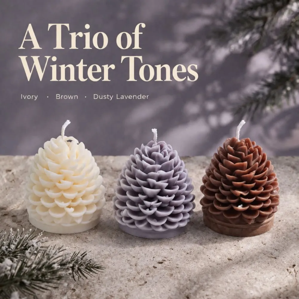 Christmas Handmade Pine Cone Soy Wax Scented Candle