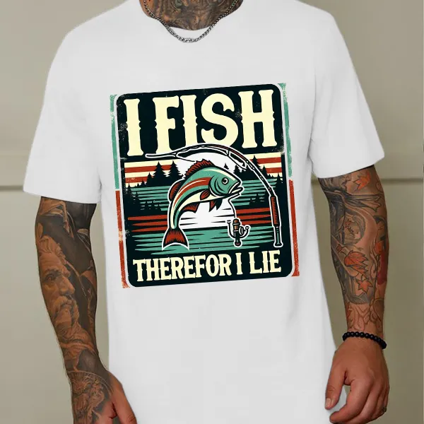 Retro Style Fishing Slogan T-Shirt
