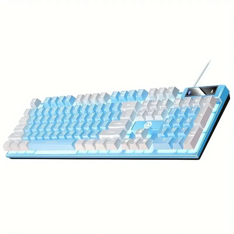 Blue And White Gaming Mechanical Keyboard
