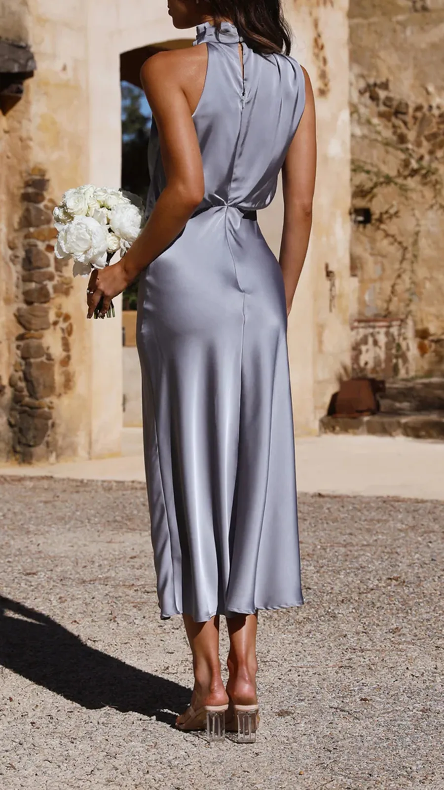 High Neckline Maxi Dress