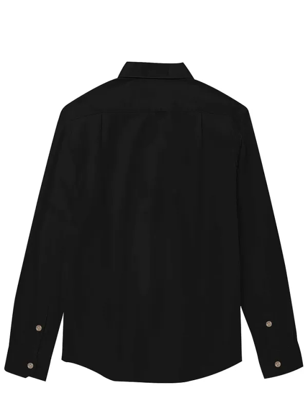 Flower And Raven Skull - 100% Cotton Long Sleeves Shirt