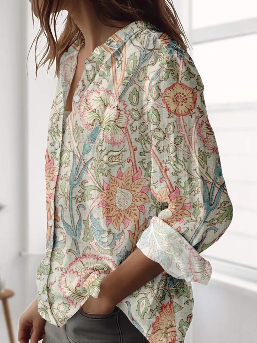 Retro Floral Button Shirt