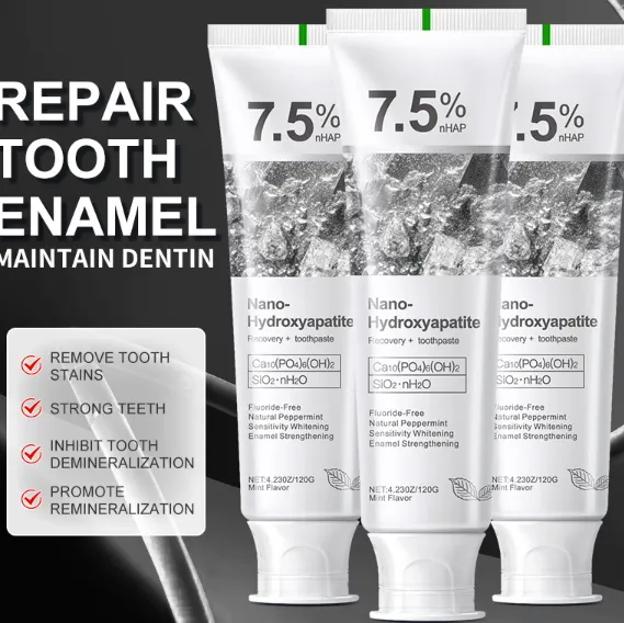 🎉50% off for a limited time! 🌿Hydroxyapatite Toothpaste with a natural formula, whitens teeth and is suitable for the whole family 👨‍👩‍👧‍👦!