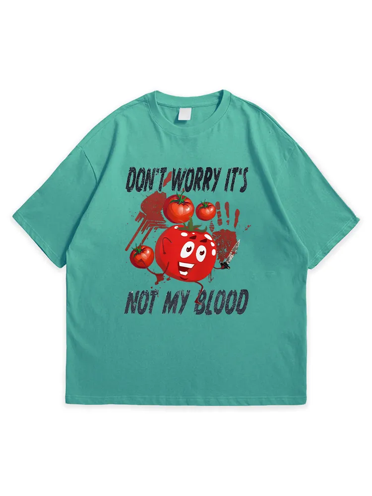 Men'S Halloween DON'T WORRY IT'S NOT MY BLOOD Leisure Simple Round Neck Top Tshirt