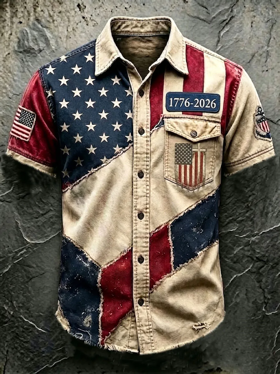 Men'S 250Th Anniversary National Print  Shirt