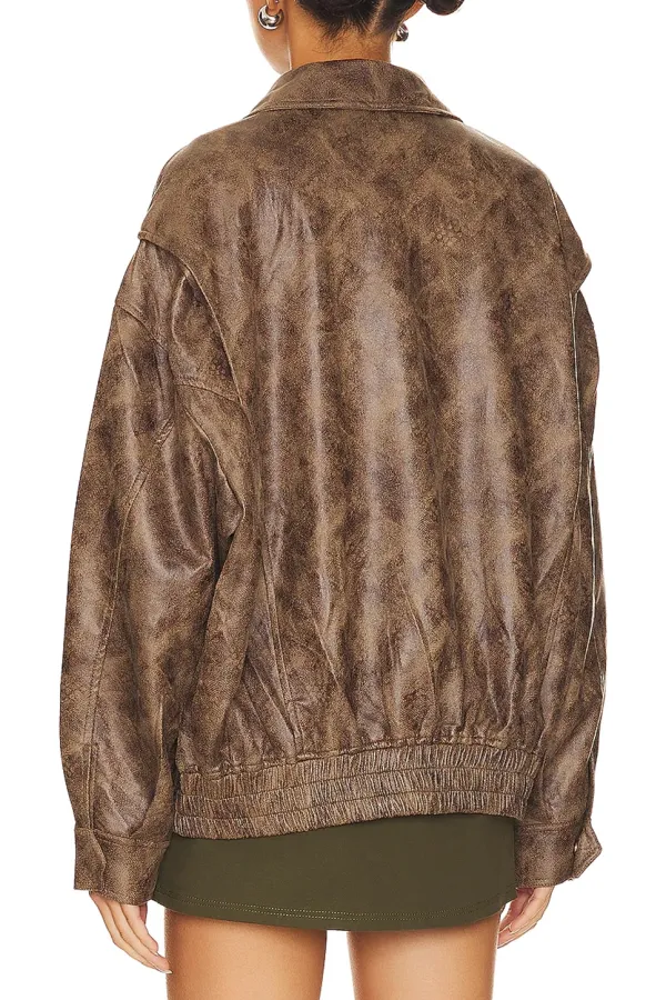 Classic Chocolate Bomber Jacket