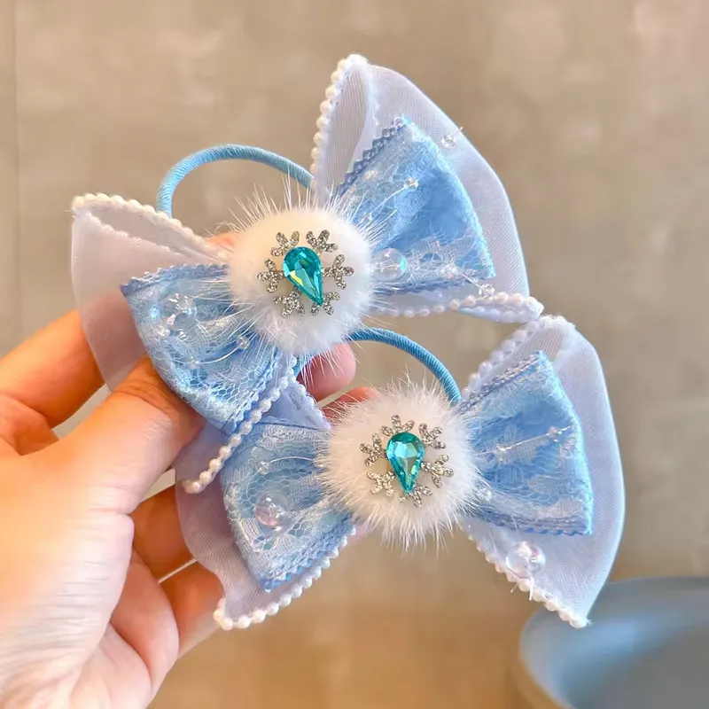 Cute Blue Bow Hairpin For Girls