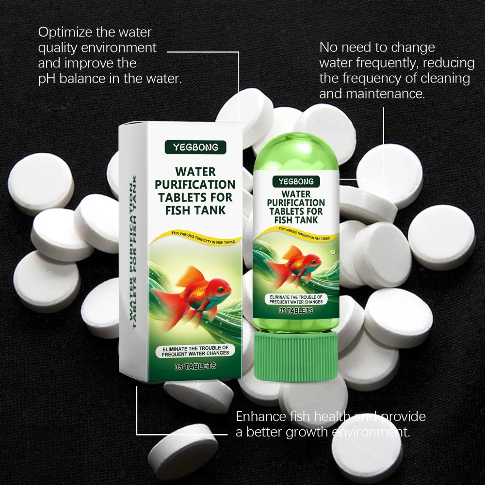 Yegbong fish tank water purification tablets are specially designed for cleaning, deodorizing, removing algae, stains and sludge in fish ponds 2pcs