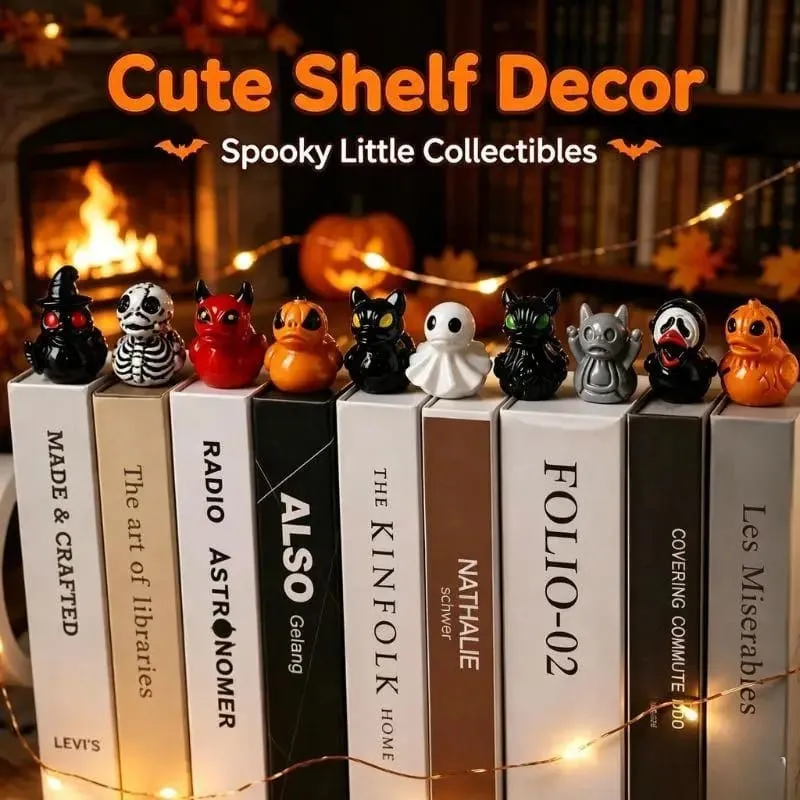 Random Mini Devil Ghost Skull Resin Ducks Cute Spooky Desktop Decor