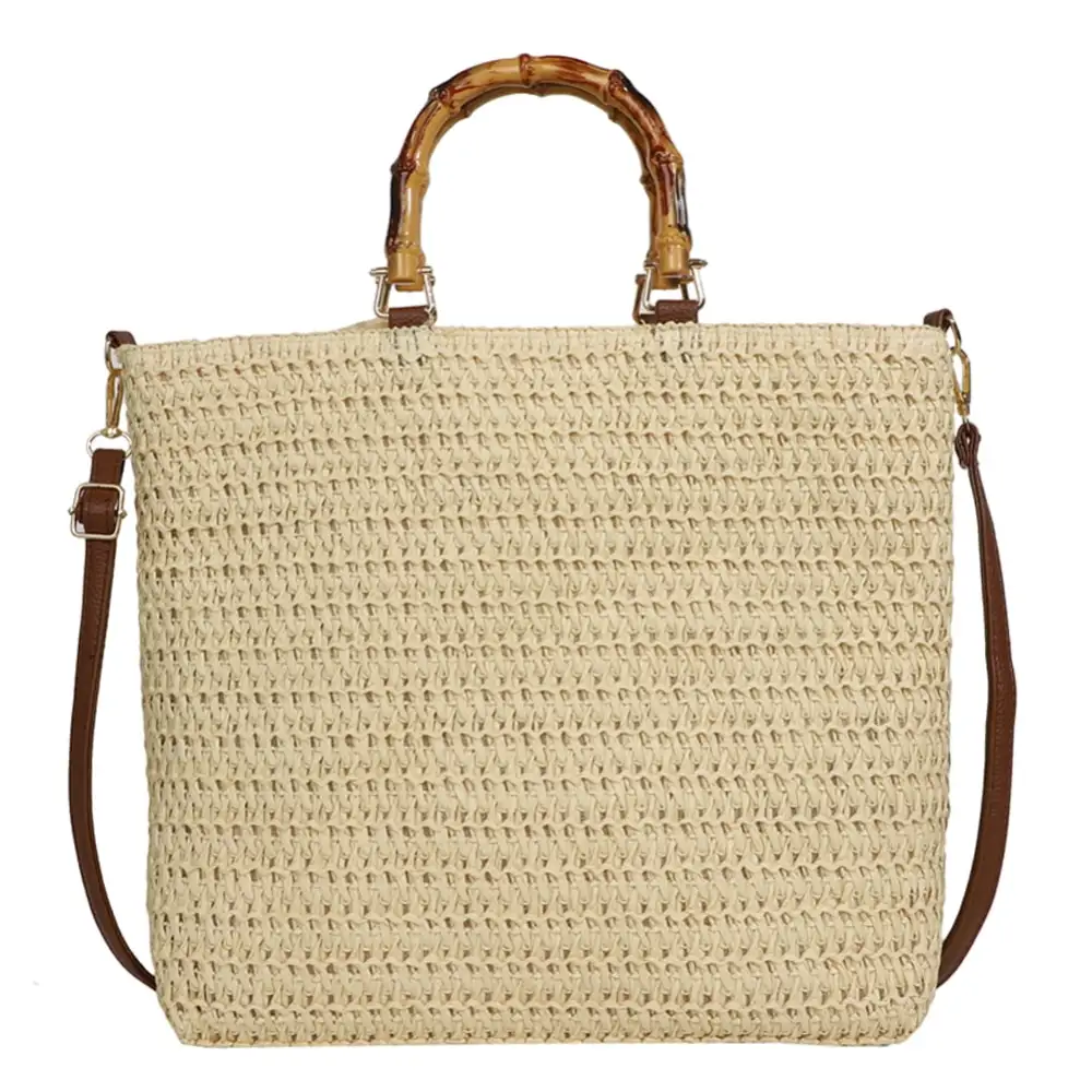 Bamboo Handle Handbag Shoulder Bag