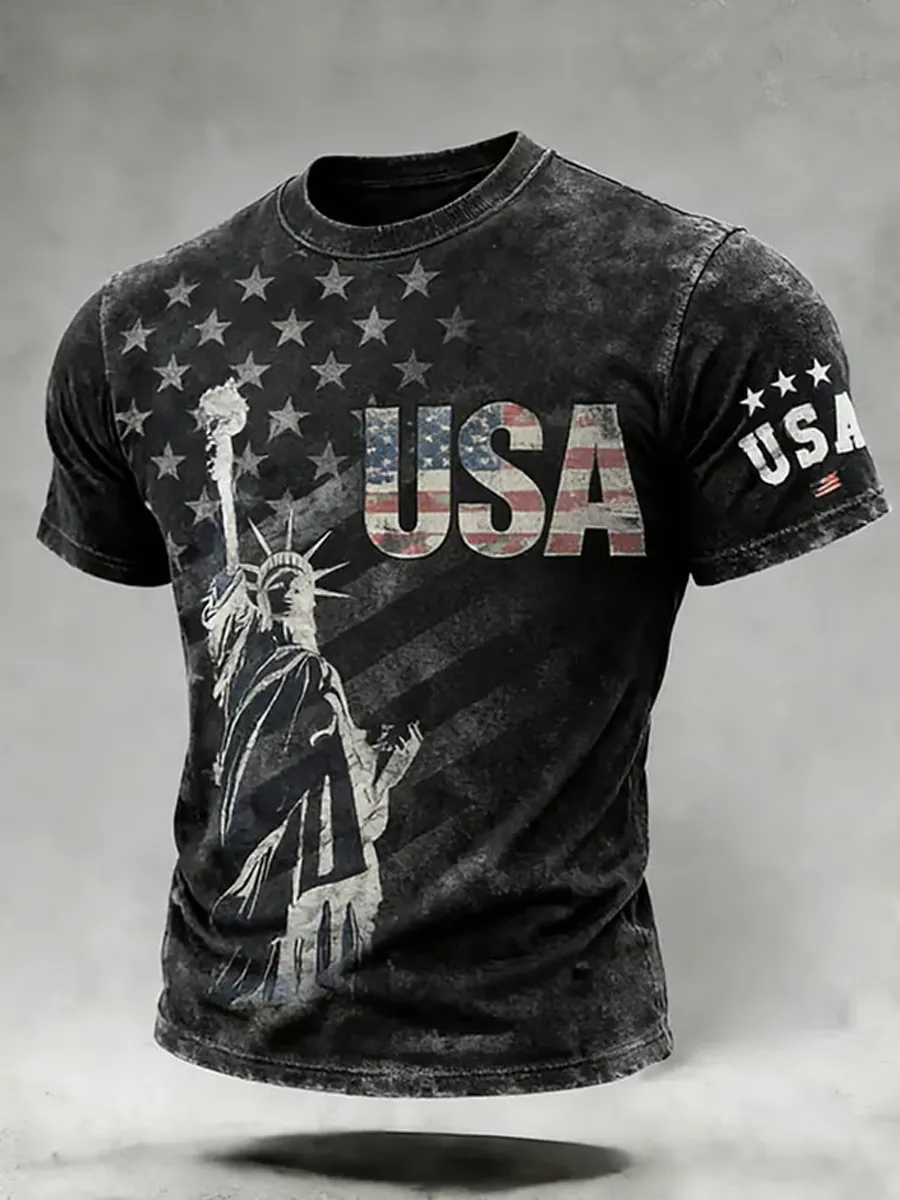 Men's America 250 Print Casuasl T-Shirt