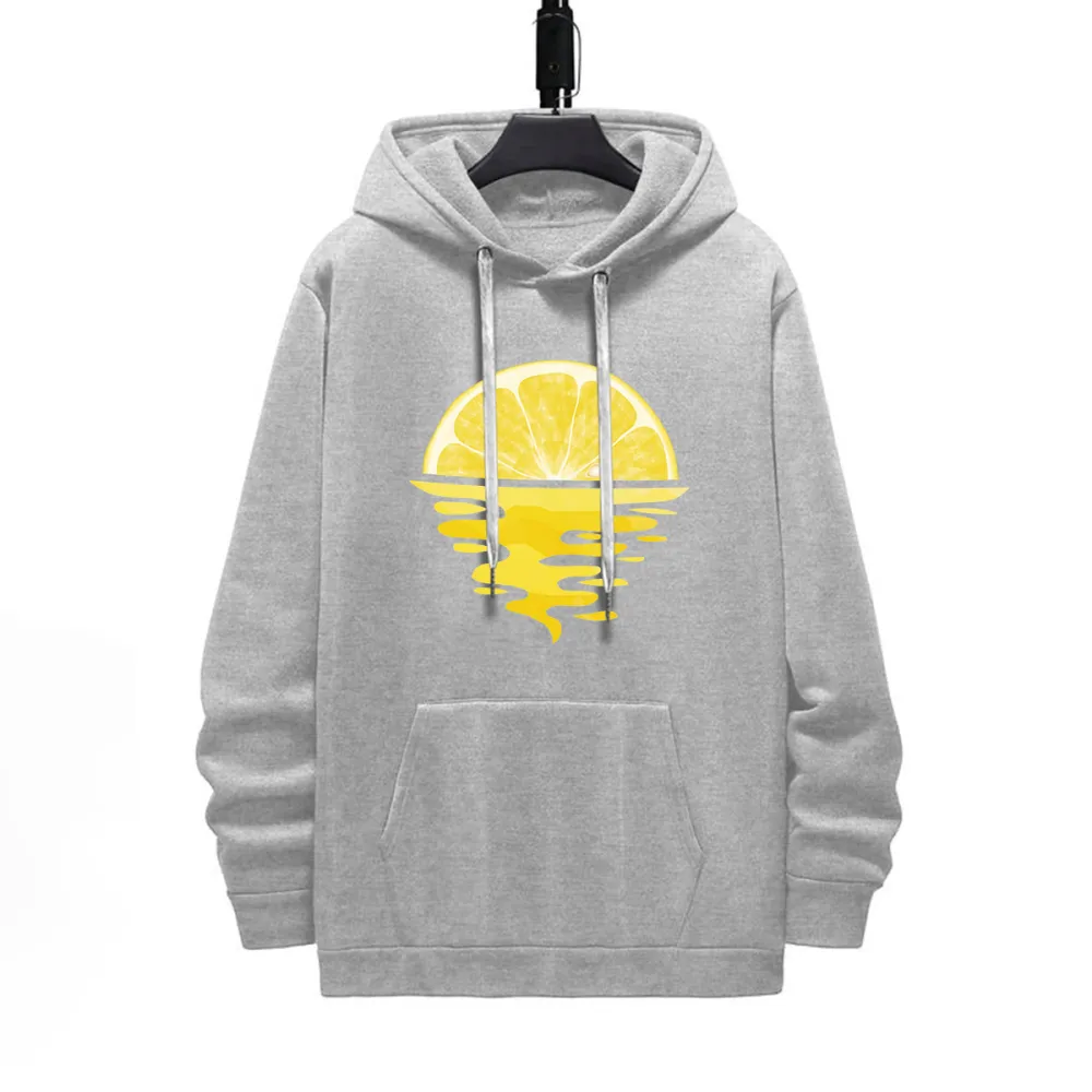 LEMONE SUN PATTERN PRINTED HOODIE